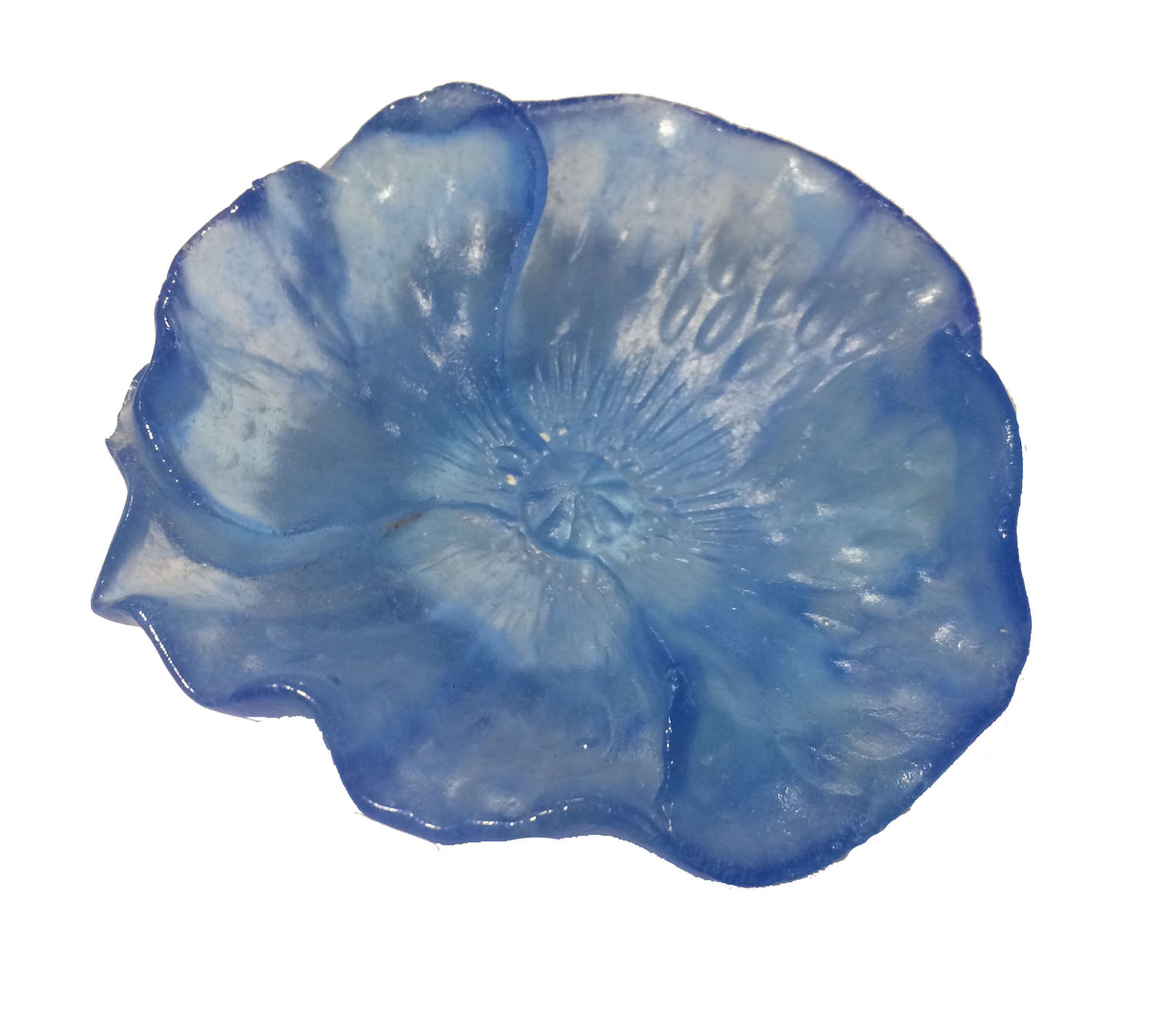 Daum France Blue Flower Small Dish | Modernism